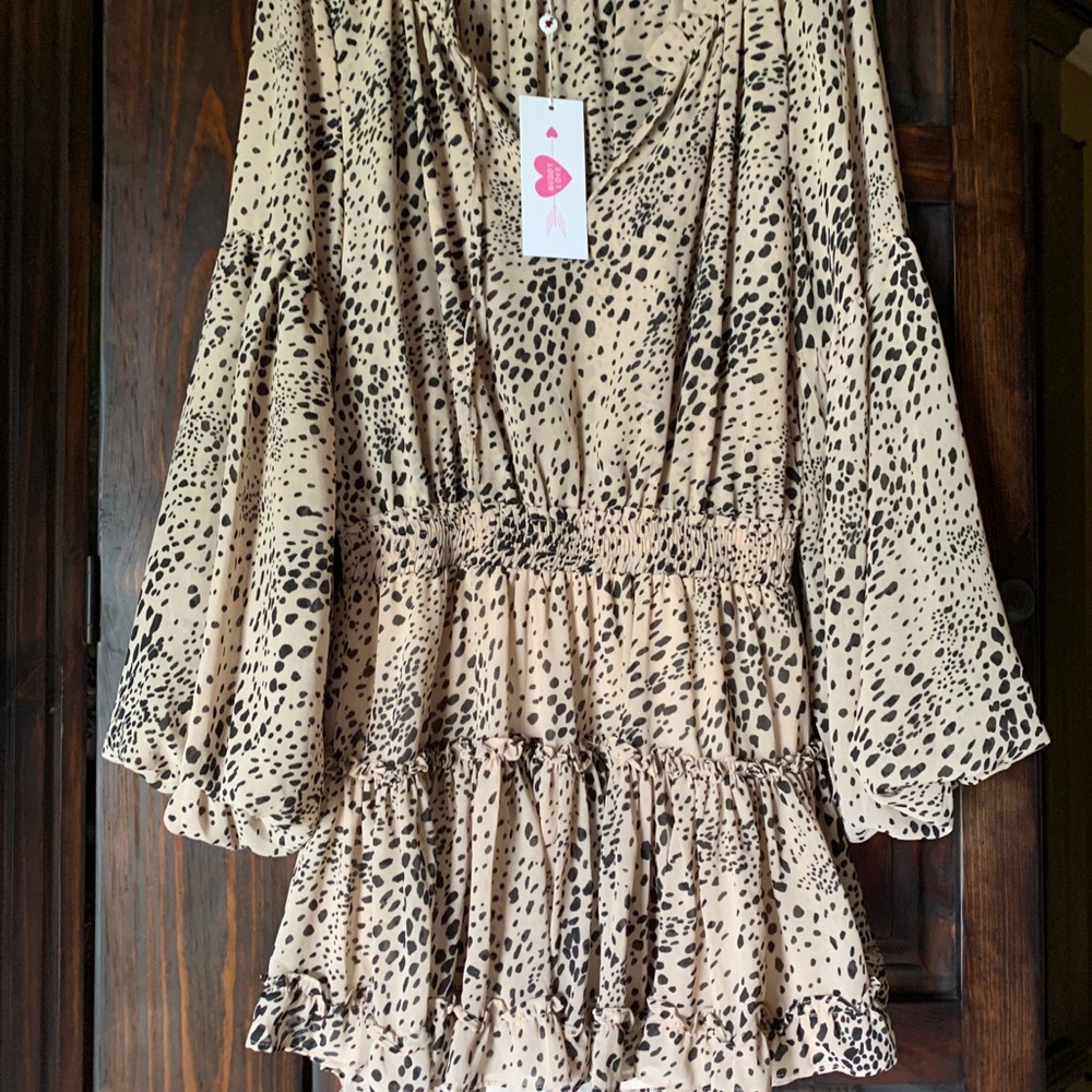Buddy Love Dress Beige Sz Large NWT